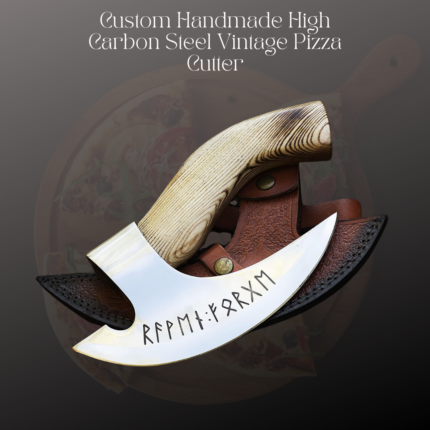 Custom Handmade High Carbon Steel Vintage Pizza Cutter