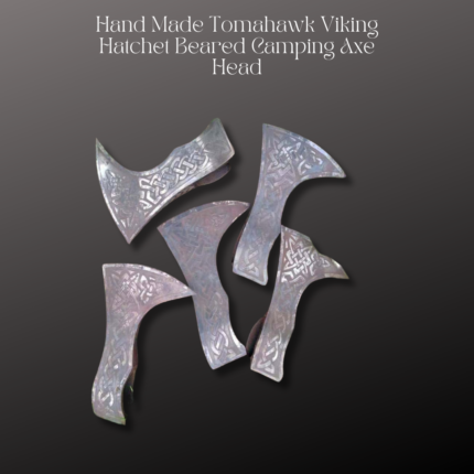 Hand Made Tomahawk Viking Hatchet Beared Camping Axe Head