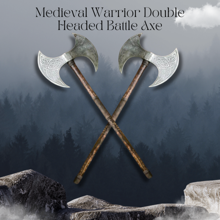 Medieval Warrior Double Headed Battle Axe